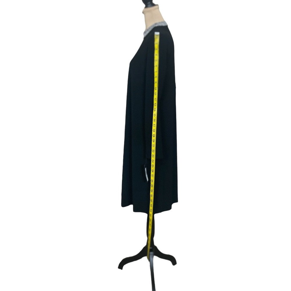 Nik and Nash Black Long Sleeve Dress with Embellished Neckline NWT (A) - Picture 6 of 12
